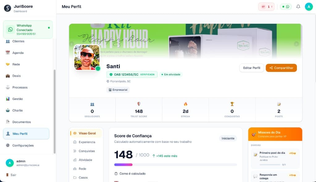 JuriScore — Perfil Profissional